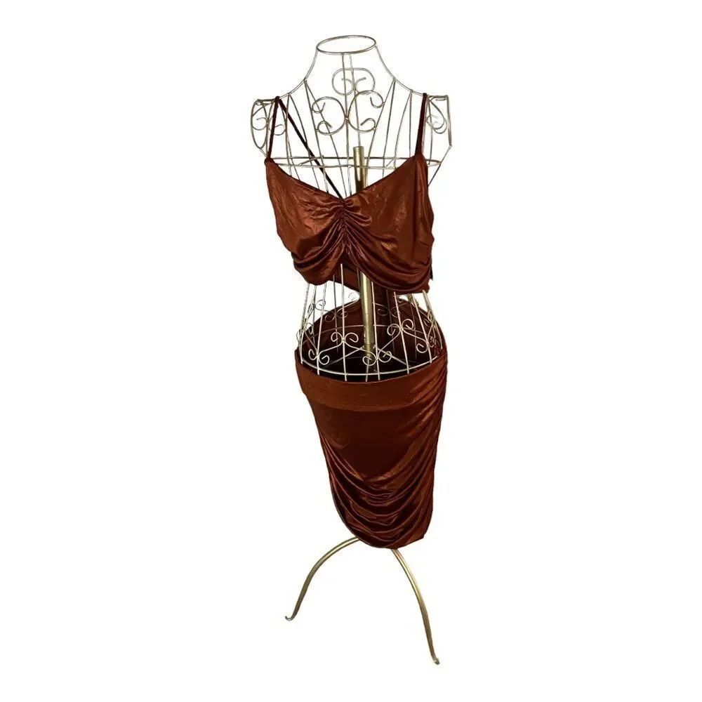 BP. Ruched Cutout Mini Dress New with Tags Size L Red Pomegranate